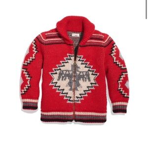 NWT faherty Kids Steven Paul Judd Thunderbird Cardigan - Red